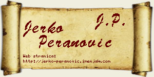 Jerko Peranović vizit kartica